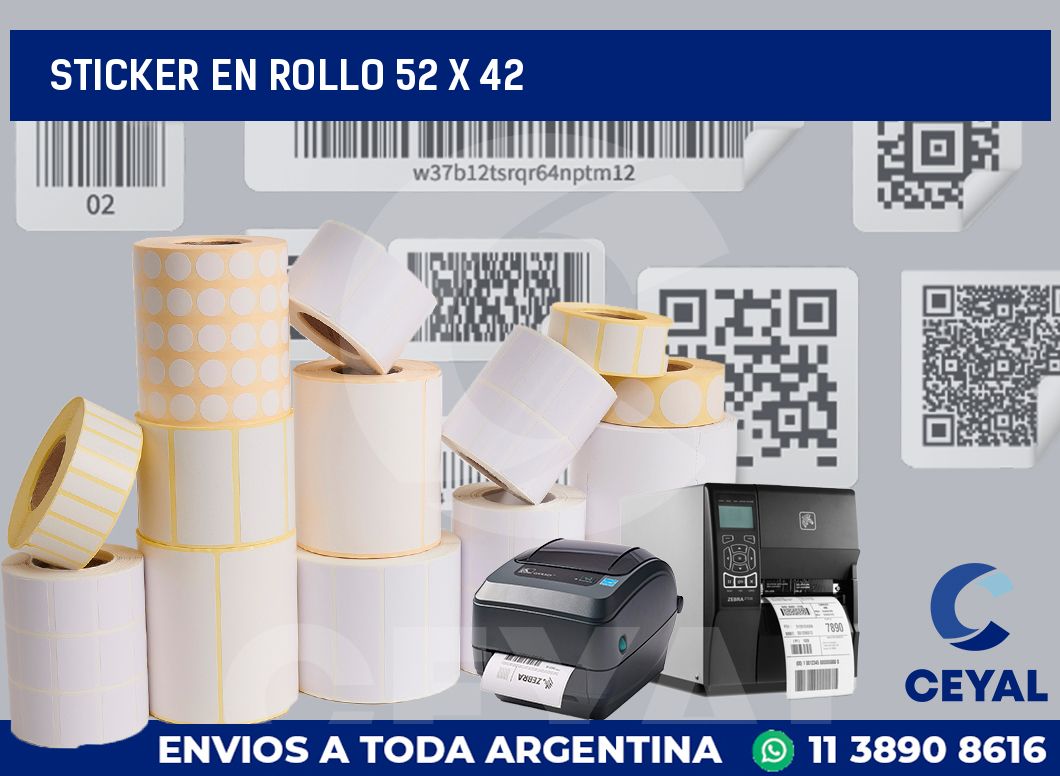sticker en rollo 52 x 42
