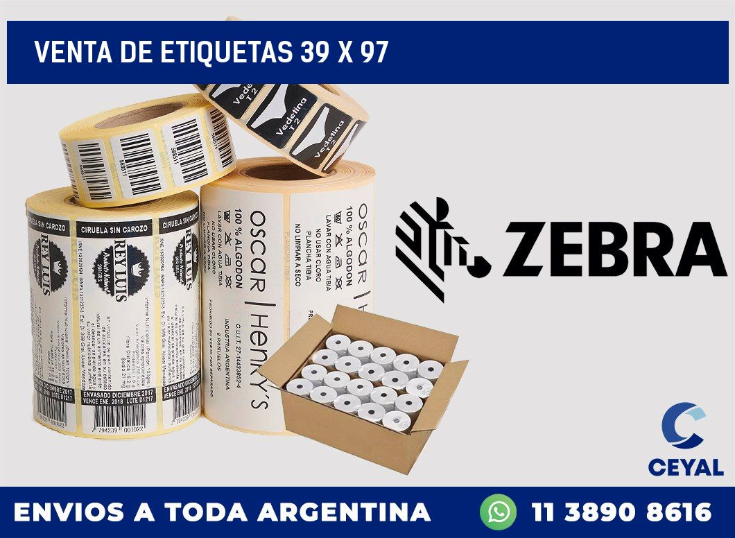 venta de etiquetas 39 x 97