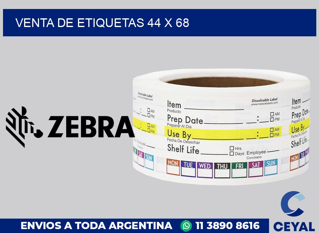 venta de etiquetas 44 x 68