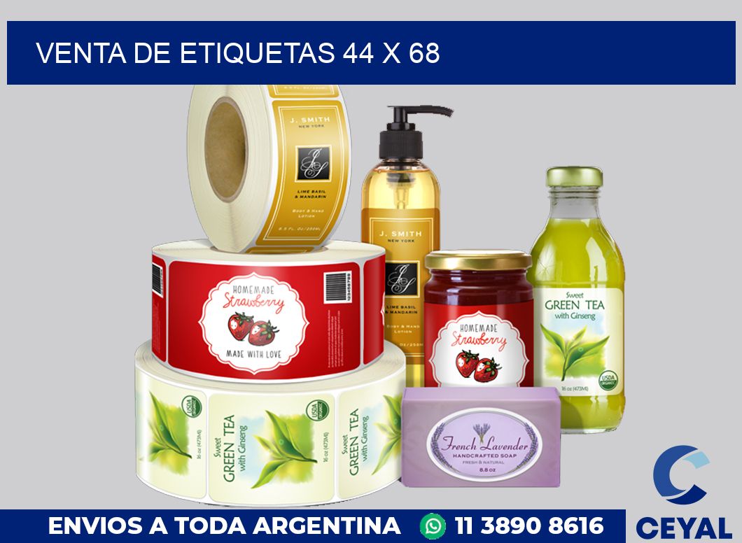 venta de etiquetas 44 x 68
