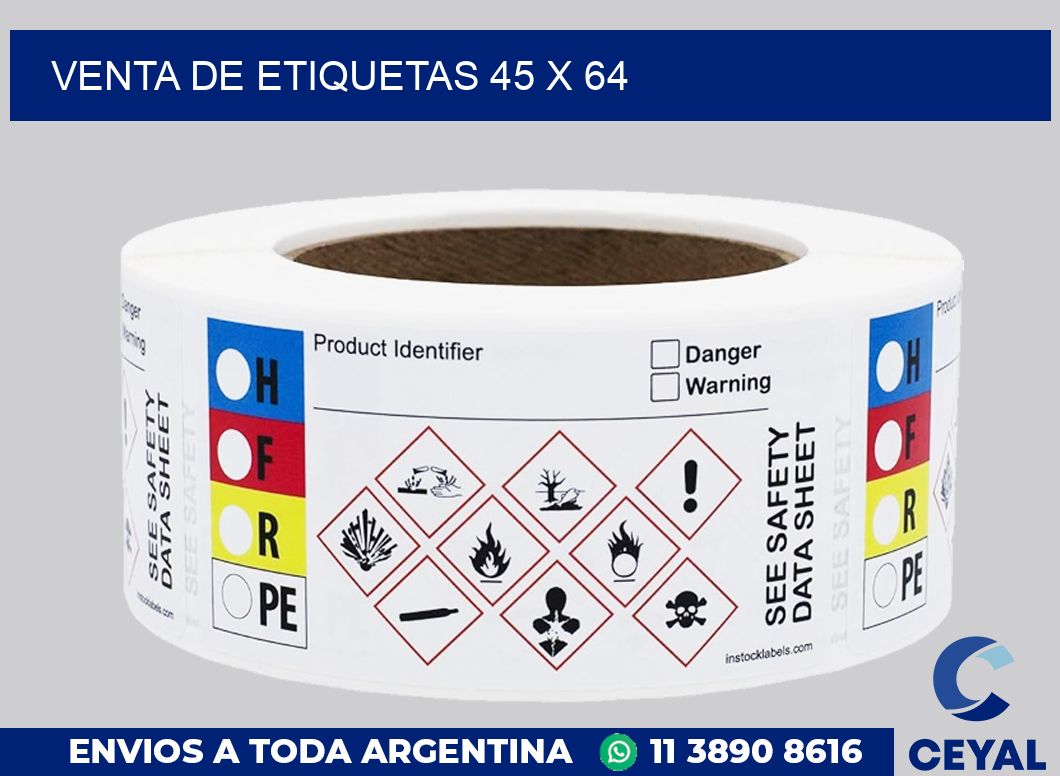 venta de etiquetas 45 x 64