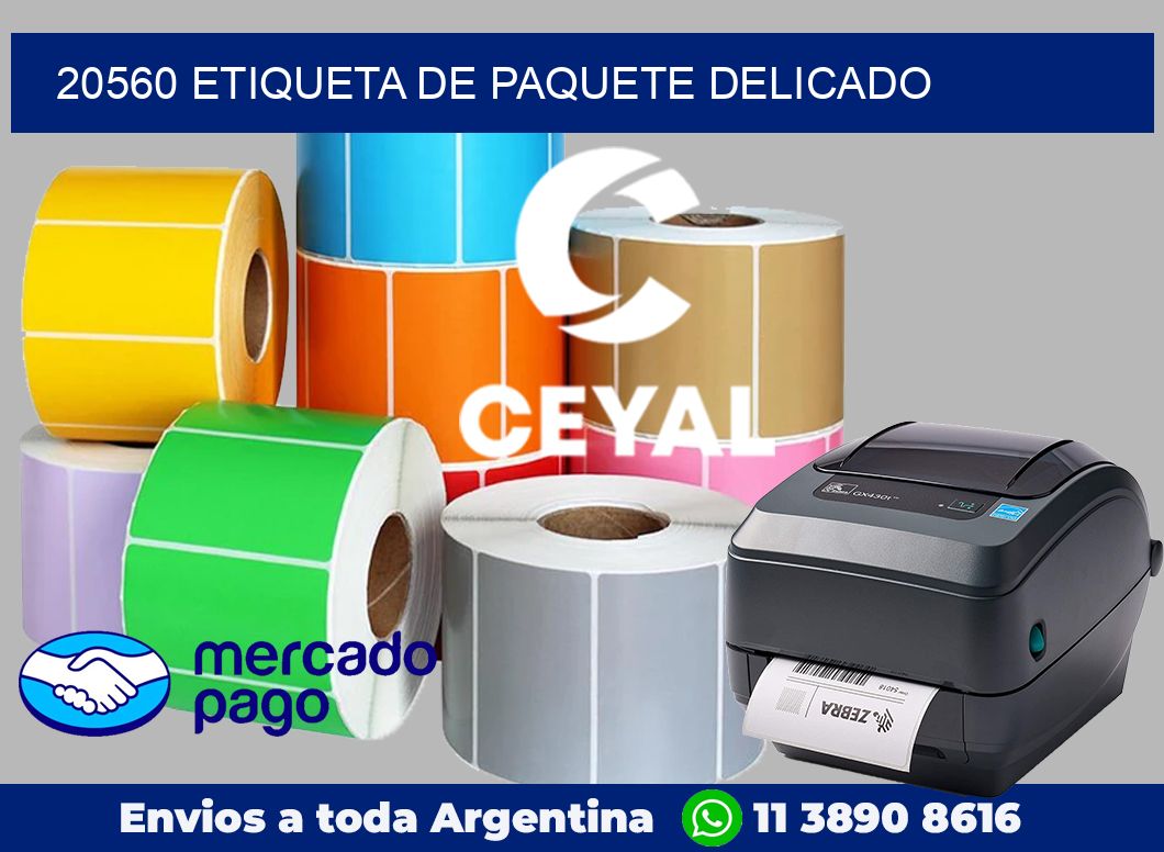 20560 Etiqueta de paquete delicado