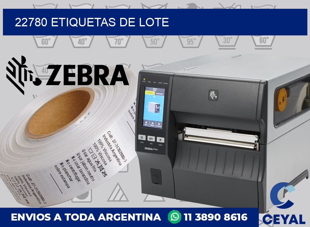 22780 Etiquetas de lote