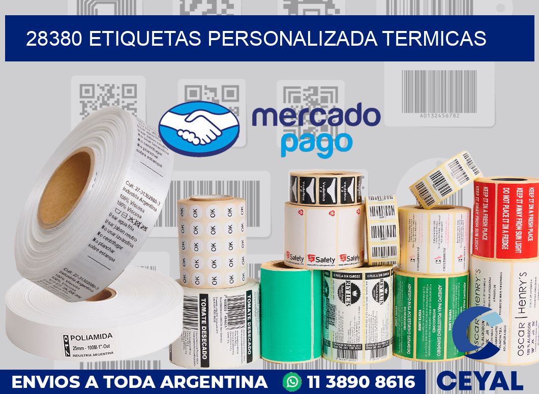28380 etiquetas personalizada termicas