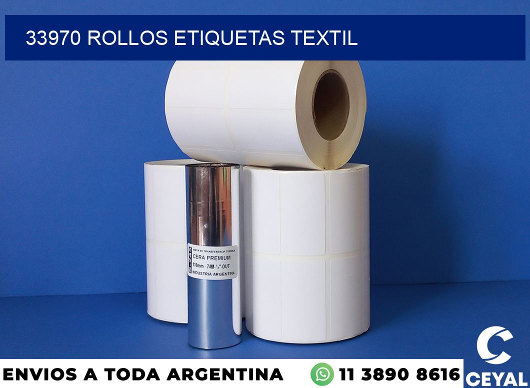 33970 rollos etiquetas textil