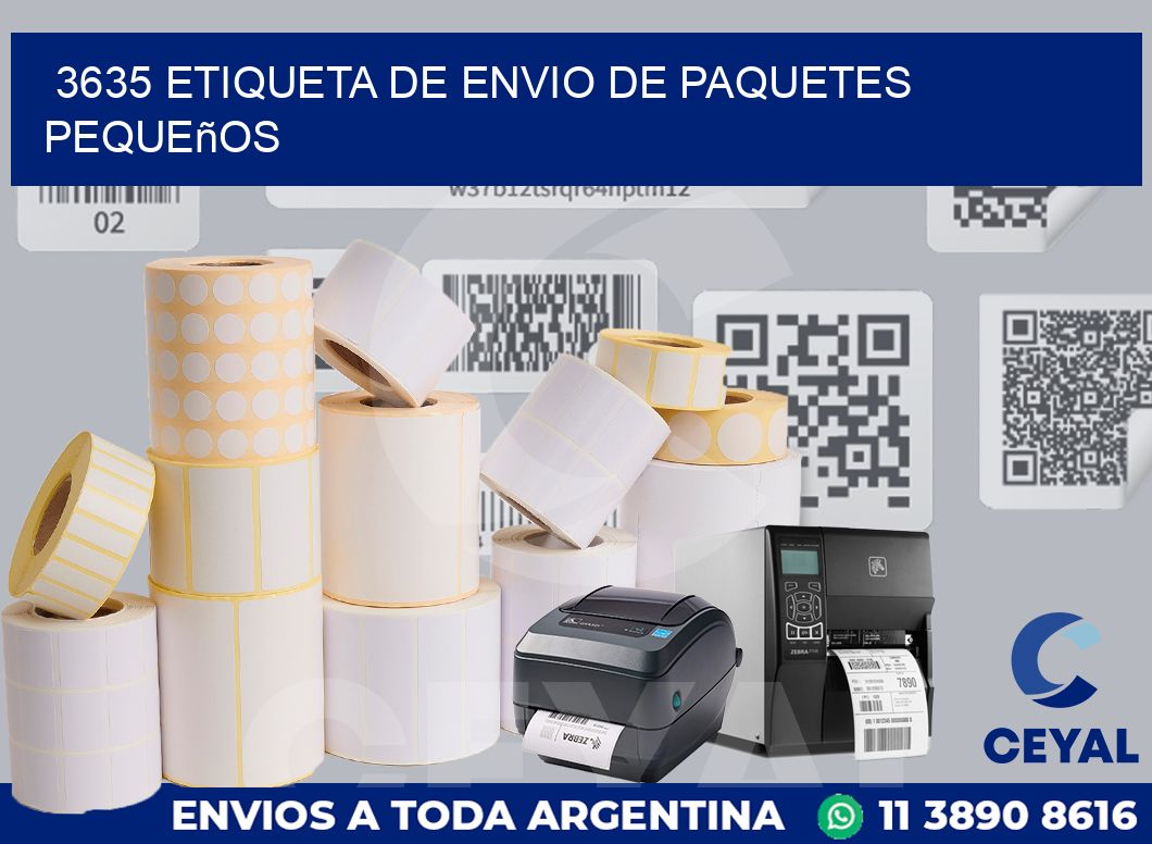 3635 Etiqueta de envio de paquetes pequeños