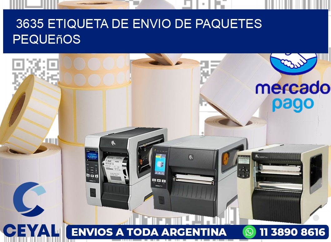3635 Etiqueta de envio de paquetes pequeños