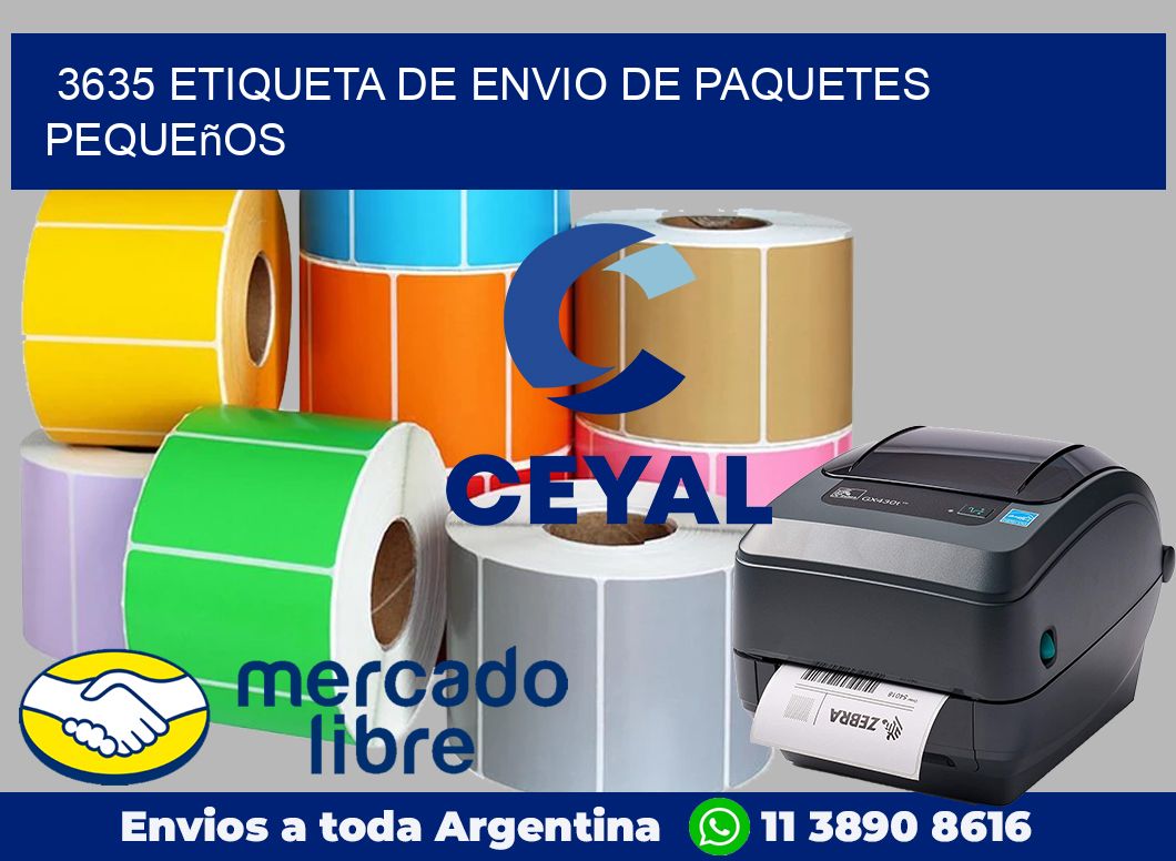 3635 Etiqueta de envio de paquetes pequeños