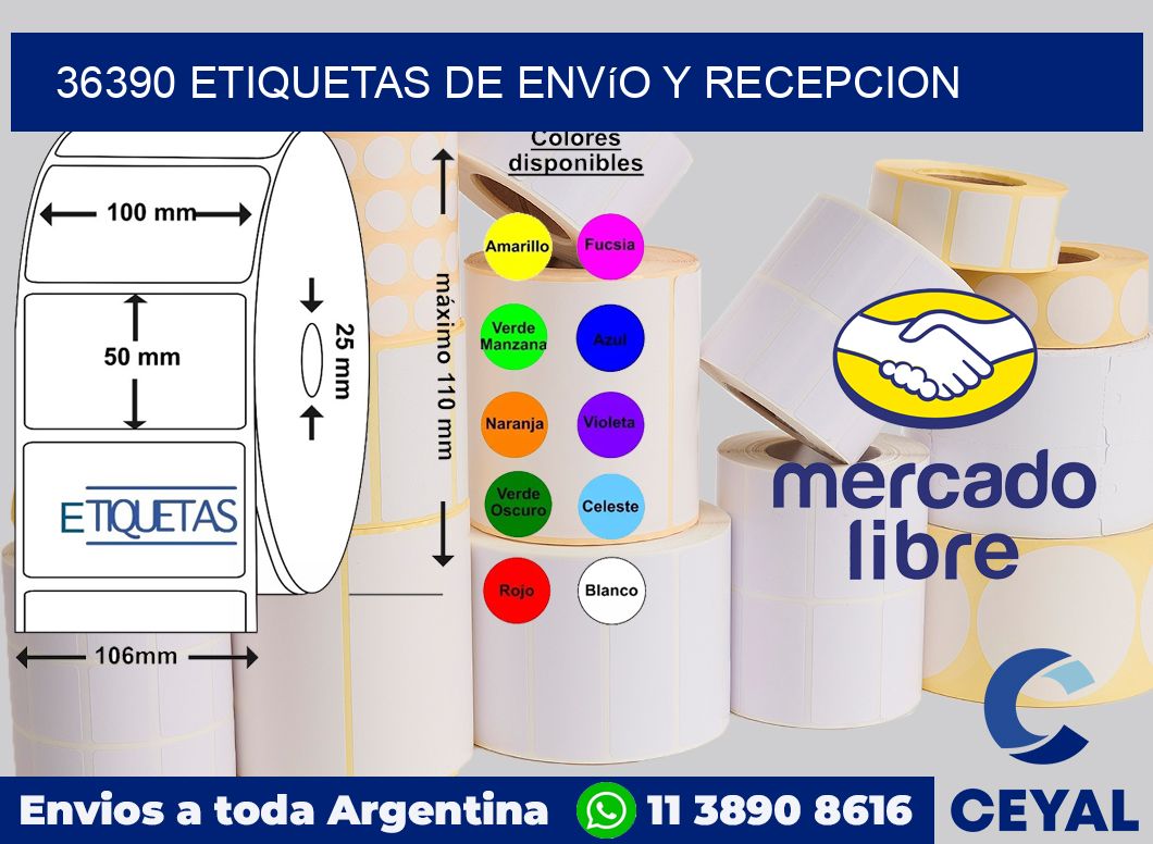 36390 Etiquetas de envío y recepcion