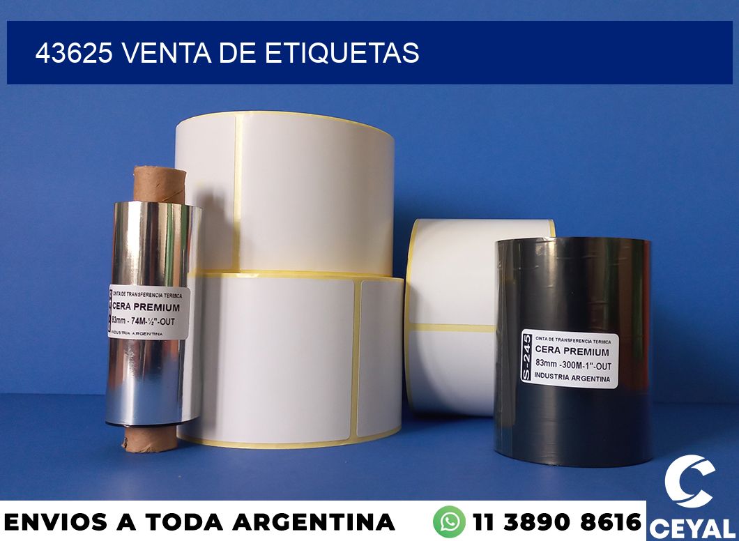 43625 venta de etiquetas