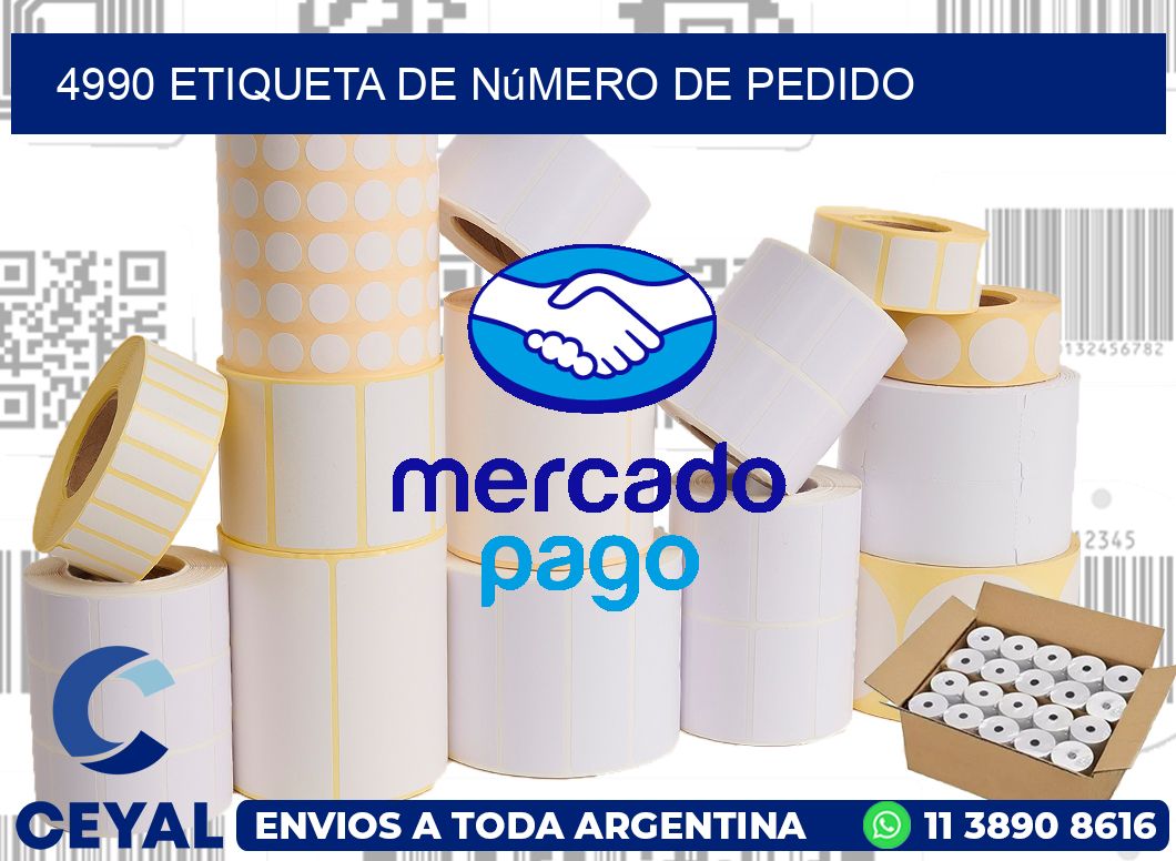 4990 Etiqueta de número de pedido