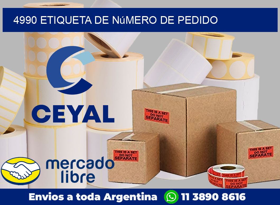 4990 Etiqueta de número de pedido