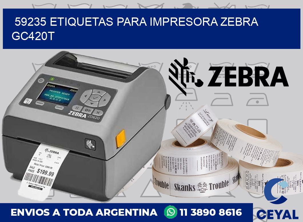 59235 etiquetas para impresora zebra GC420T