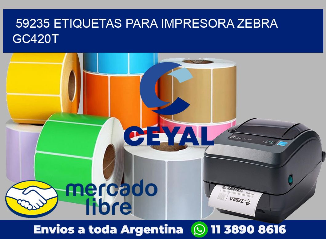 59235 etiquetas para impresora zebra GC420T
