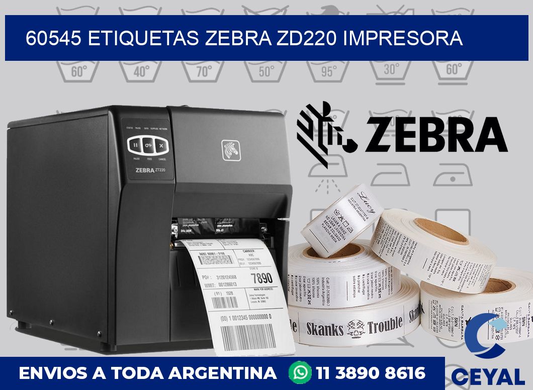 60545 etiquetas Zebra zd220 impresora