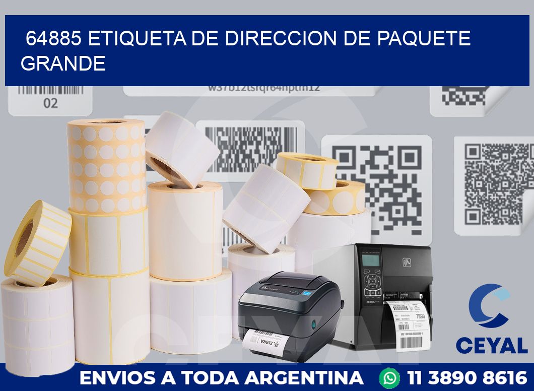 64885 Etiqueta de direccion de paquete grande