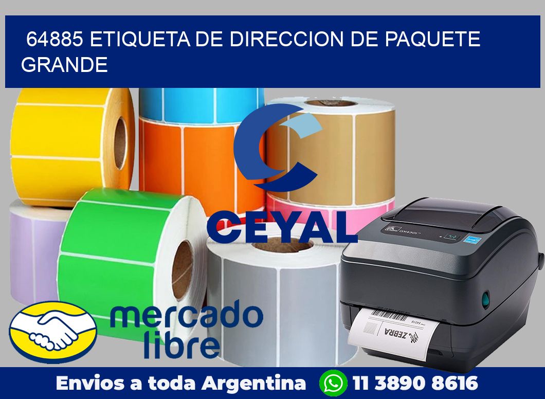 64885 Etiqueta de direccion de paquete grande