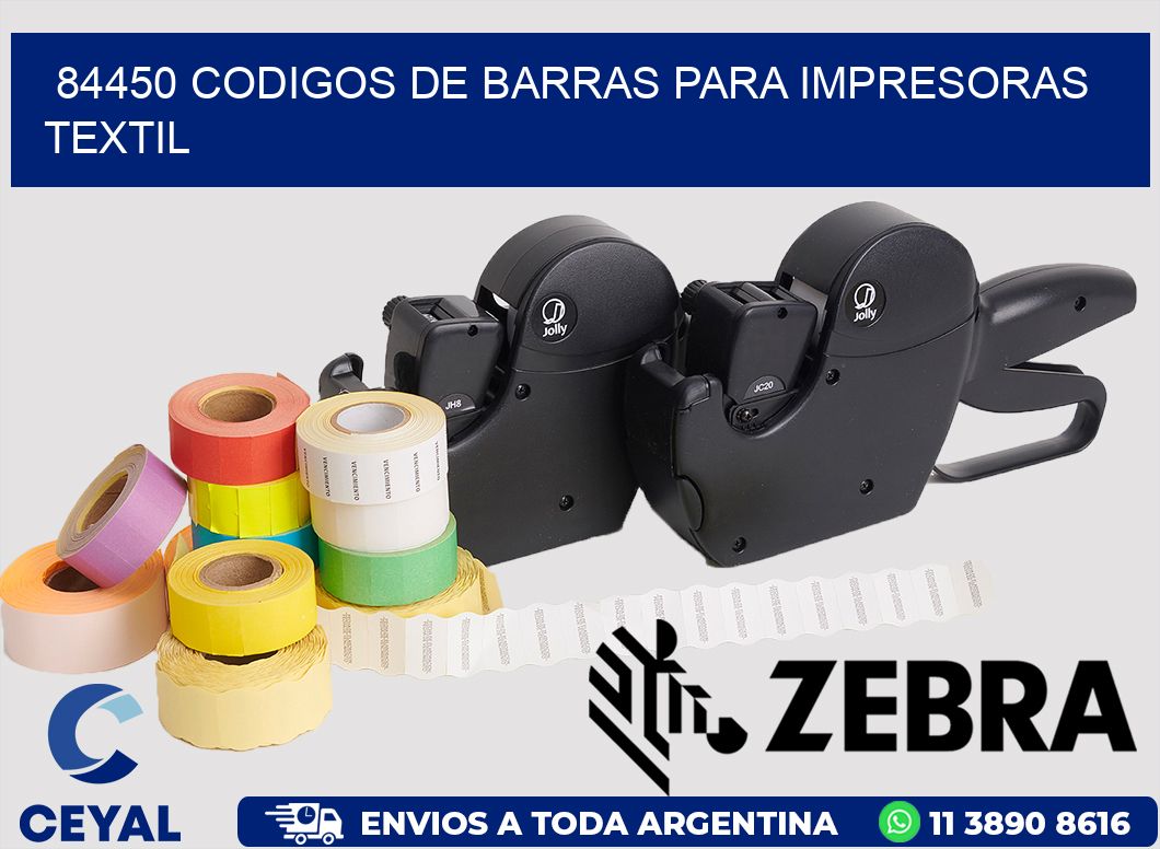 84450 codigos de barras para impresoras textil