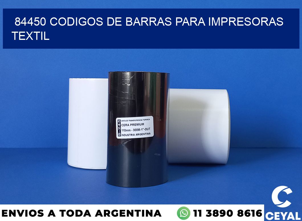 84450 codigos de barras para impresoras textil