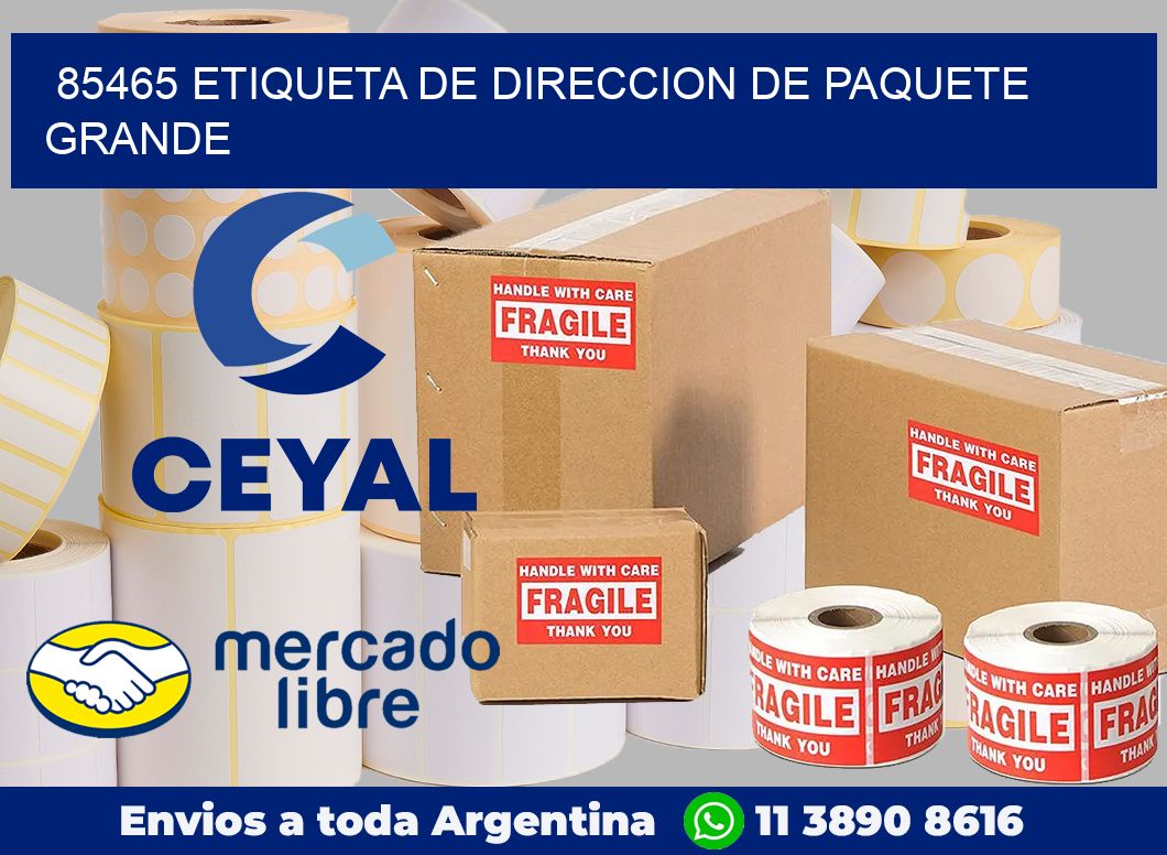 85465 Etiqueta de direccion de paquete grande