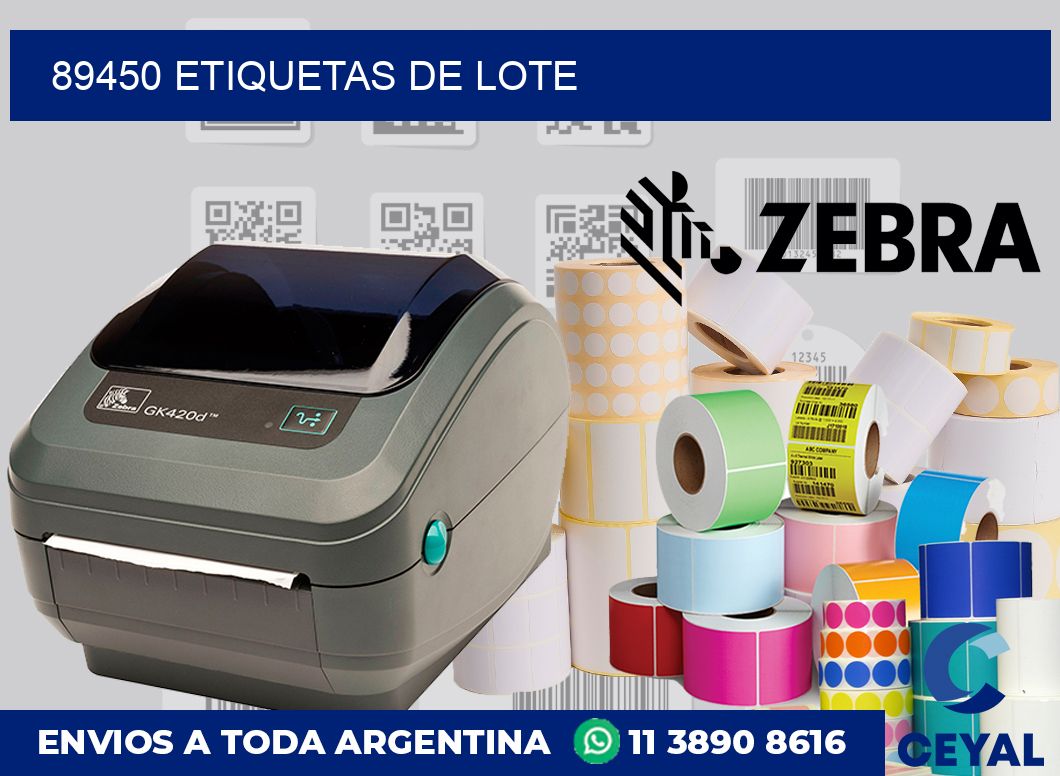 89450 Etiquetas de lote
