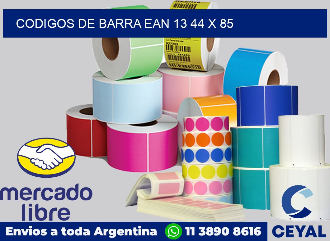 Codigos de barra EAN 13 44 x 85