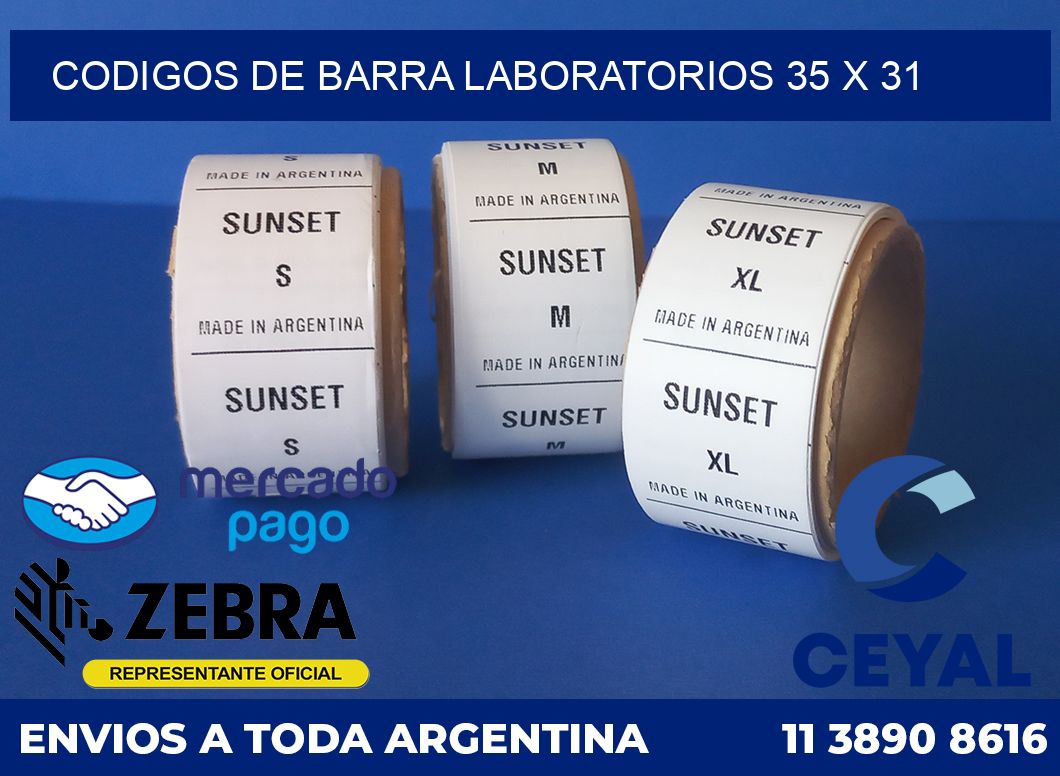 Codigos de barra laboratorios 35 x 31