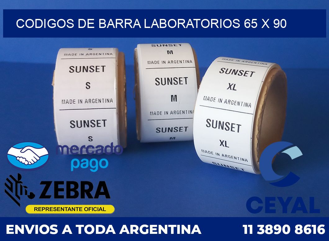Codigos de barra laboratorios 65 x 90