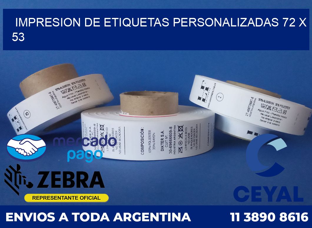 Impresion de etiquetas personalizadas 72 x 53