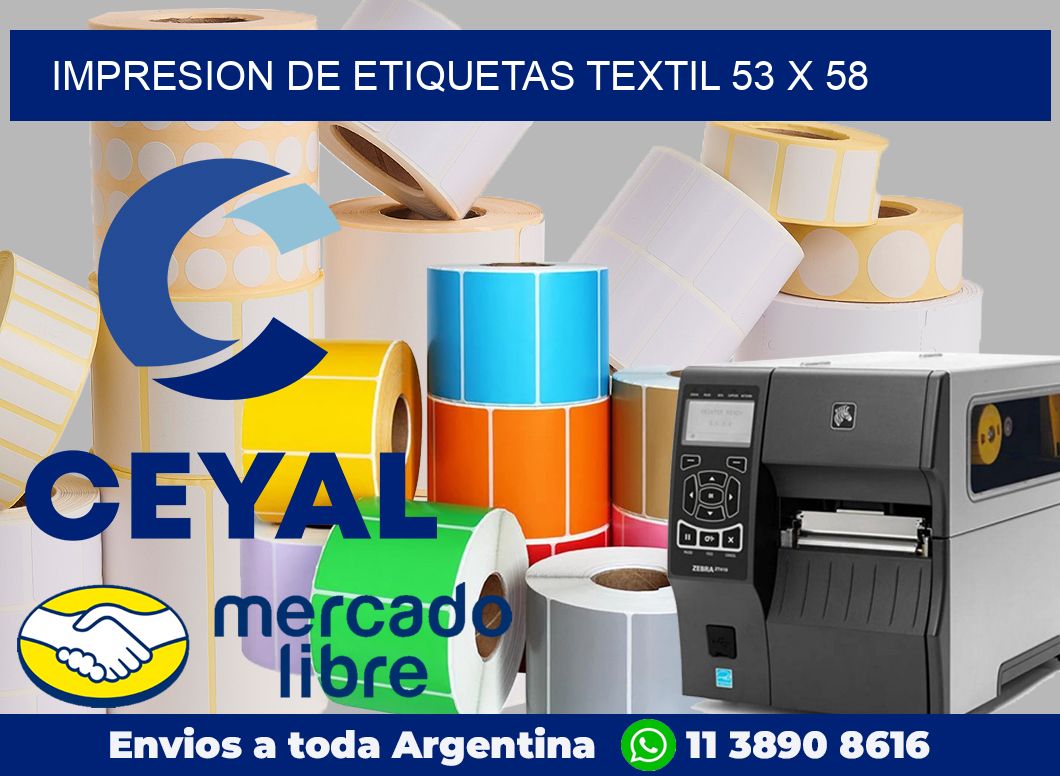 Impresion de etiquetas textil 53 x 58