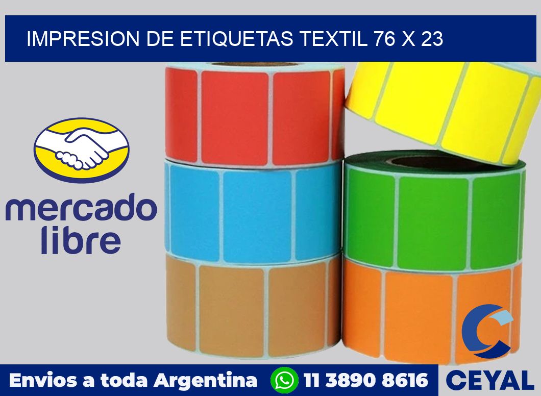 Impresion de etiquetas textil 76 x 23