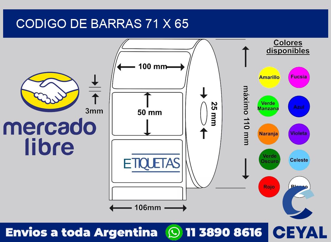 codigo de barras 71 x 65