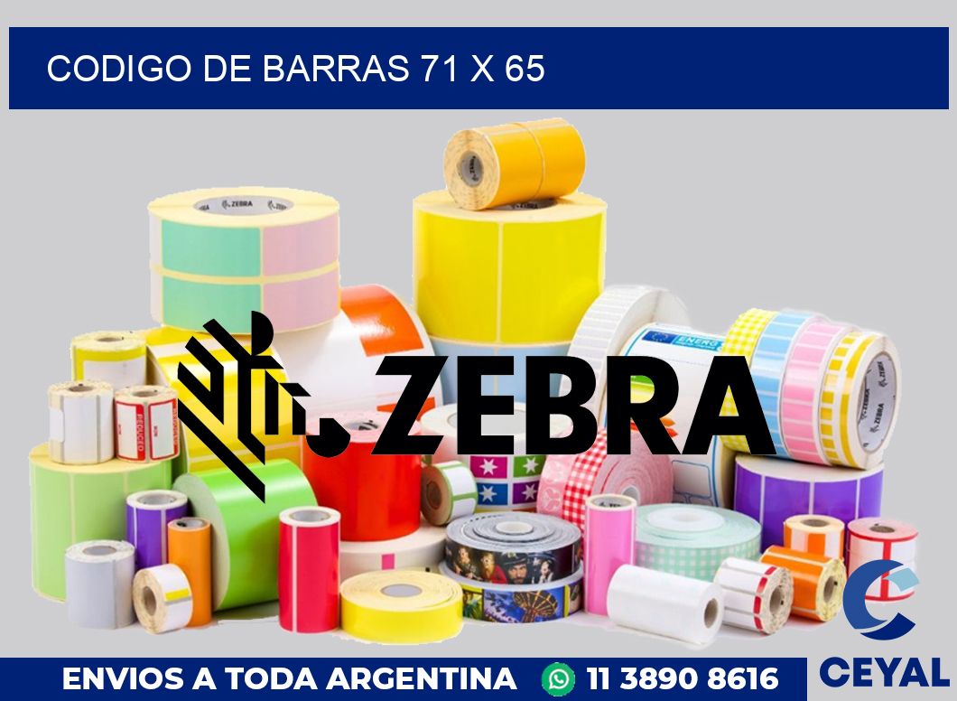 codigo de barras 71 x 65