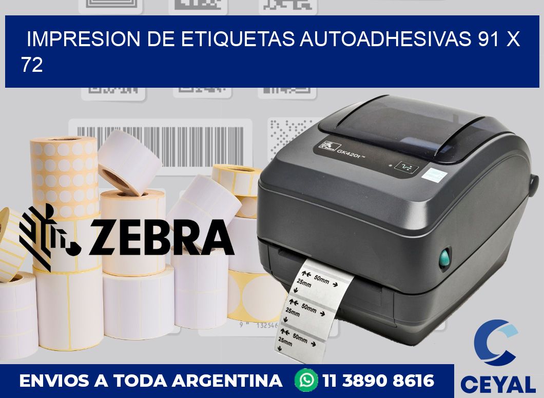 impresion de etiquetas autoadhesivas 91 x 72