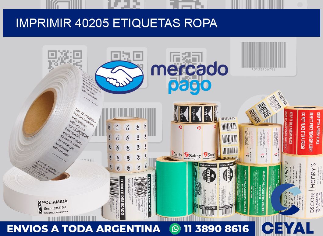 imprimir 40205 etiquetas ropa