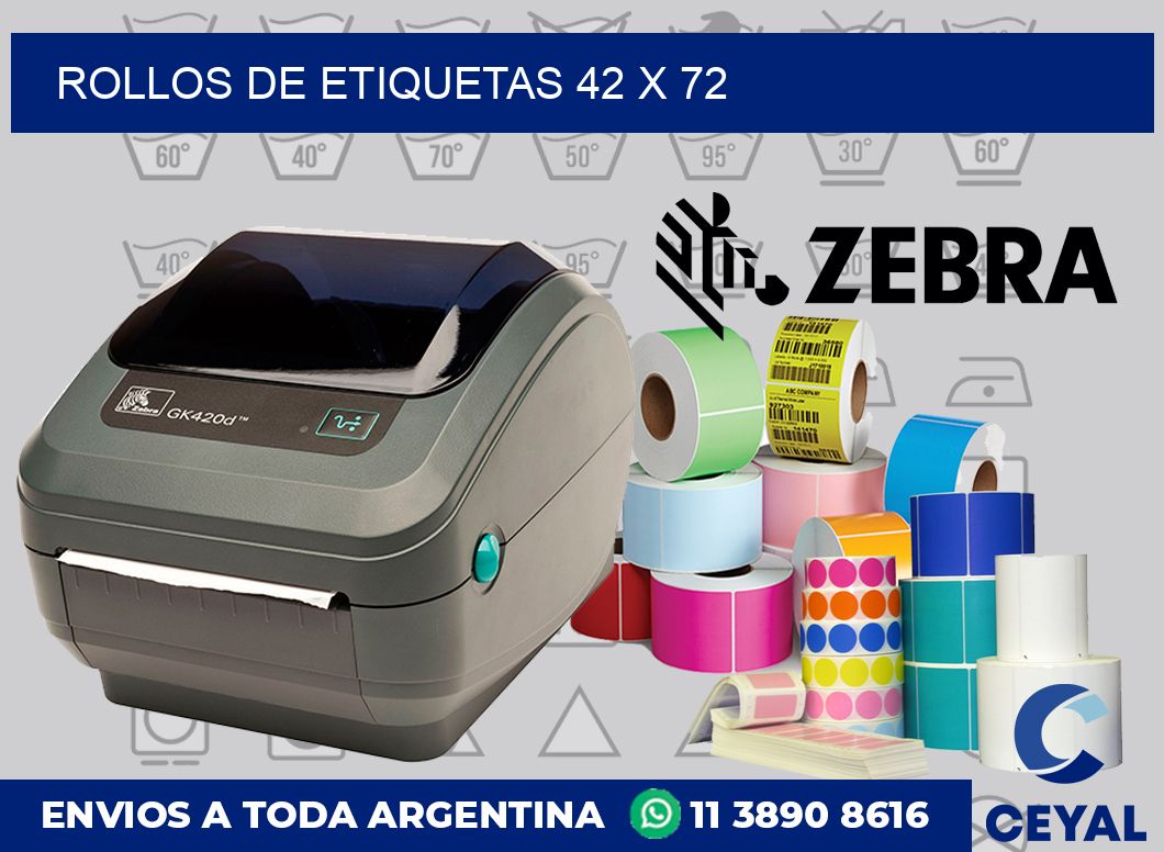 rollos de etiquetas 42 x 72