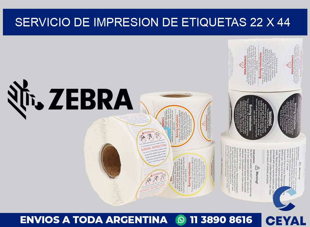 servicio de impresion de etiquetas 22 x 44