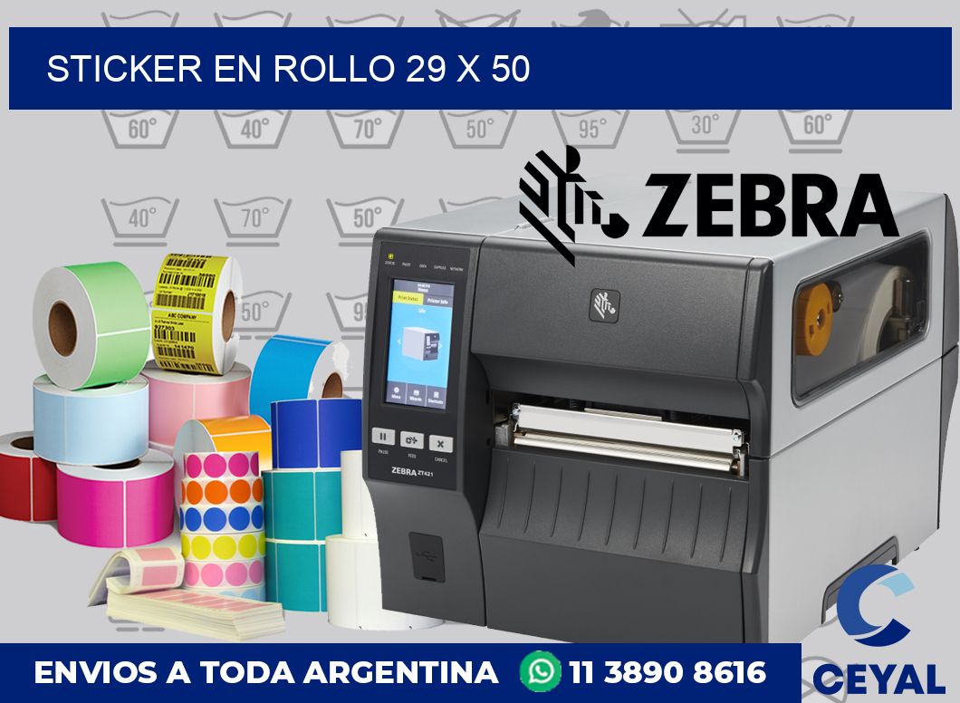 sticker en rollo 29 x 50