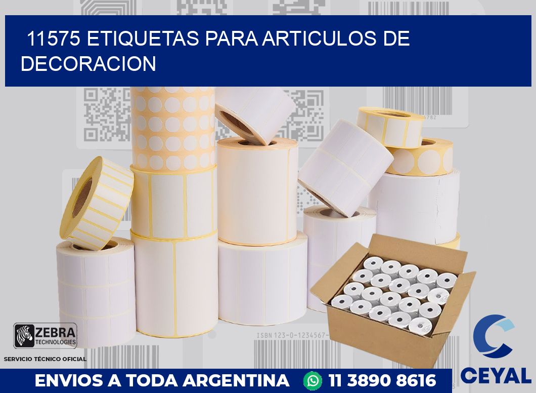 11575 ETIQUETAS PARA ARTICULOS DE DECORACION