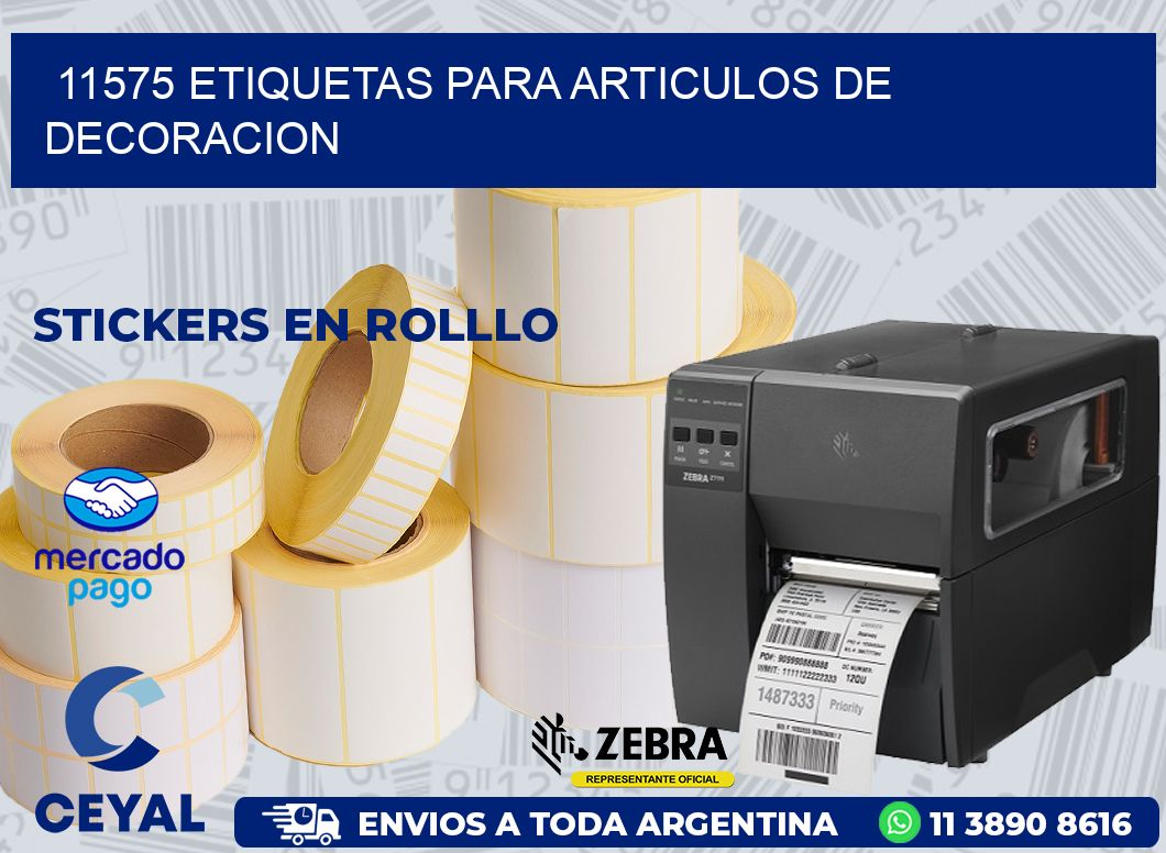 11575 ETIQUETAS PARA ARTICULOS DE DECORACION