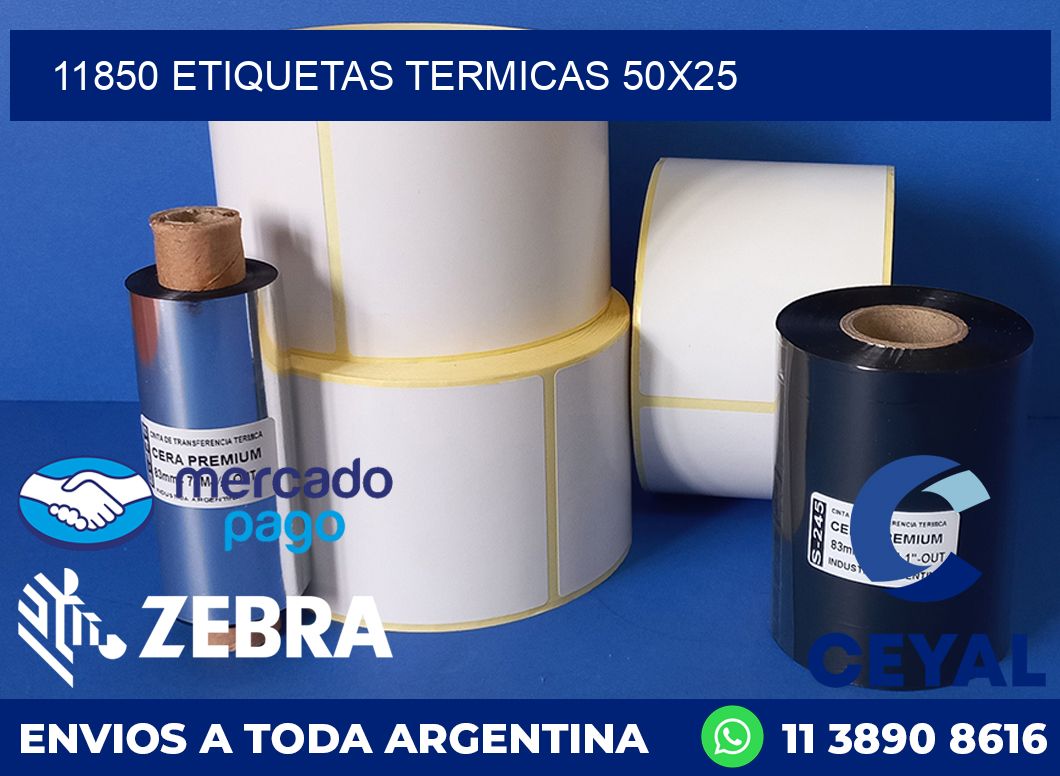 11850 ETIQUETAS TERMICAS 50X25