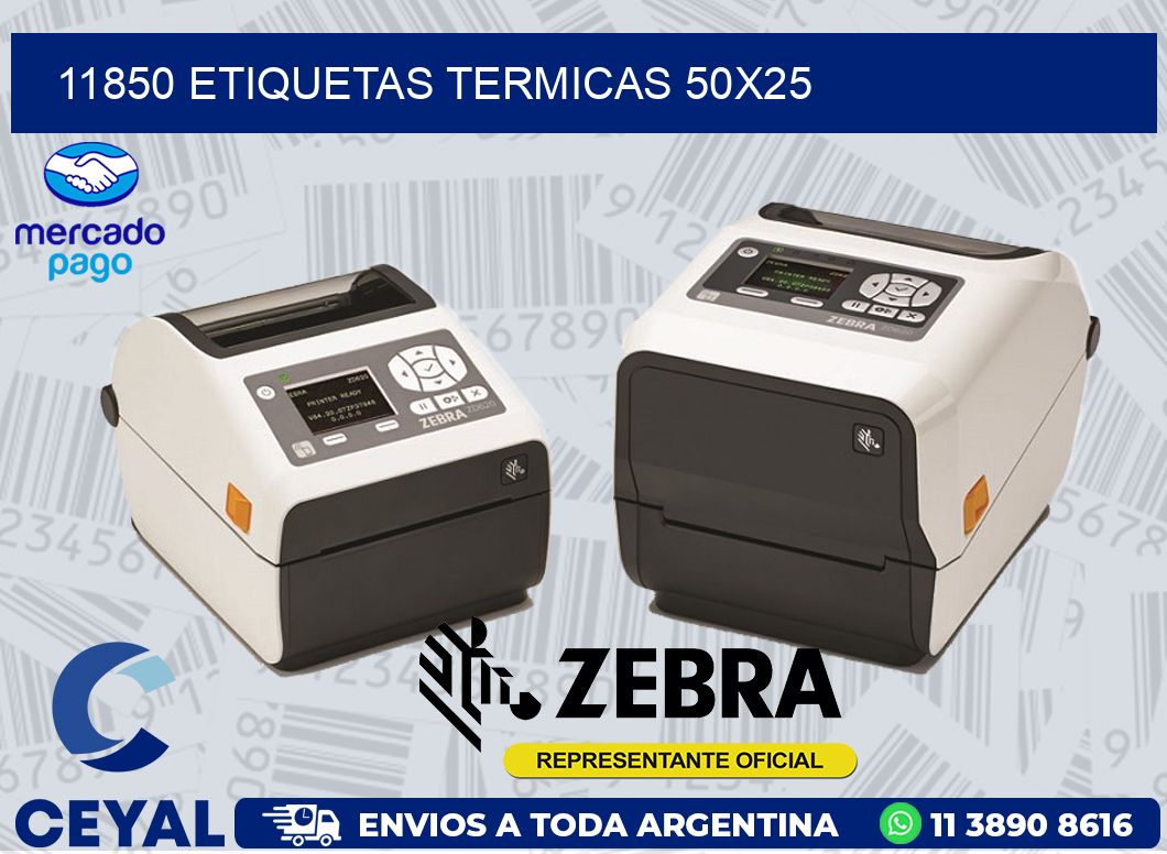 11850 ETIQUETAS TERMICAS 50X25