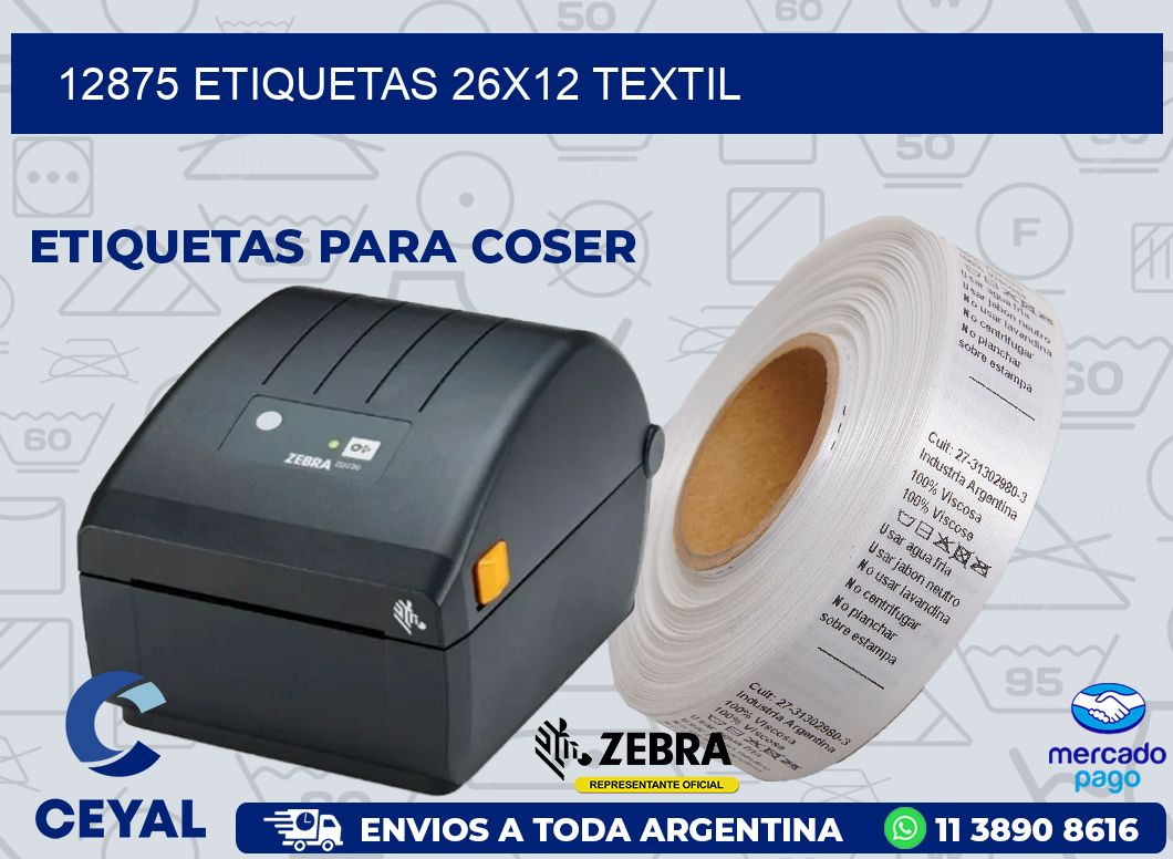 12875 ETIQUETAS 26X12 TEXTIL