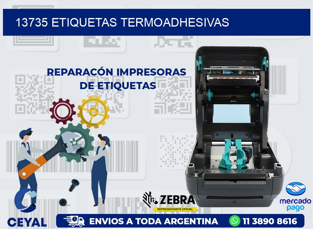13735 ETIQUETAS TERMOADHESIVAS