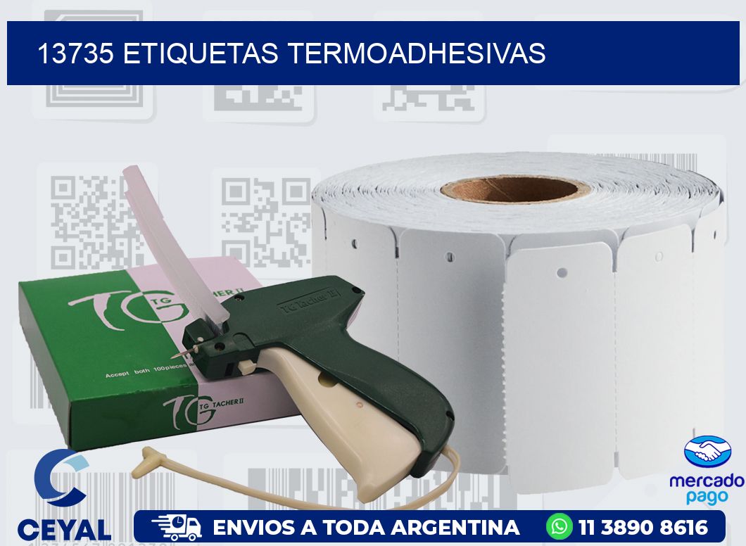 13735 ETIQUETAS TERMOADHESIVAS