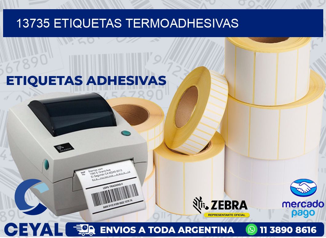 13735 ETIQUETAS TERMOADHESIVAS