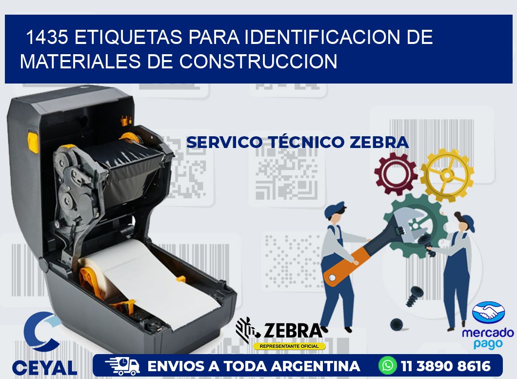 1435 ETIQUETAS PARA IDENTIFICACION DE MATERIALES DE CONSTRUCCION