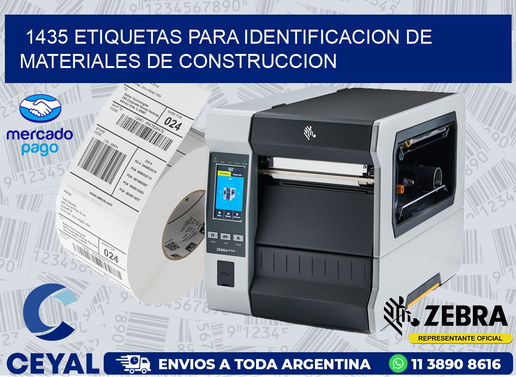 1435 ETIQUETAS PARA IDENTIFICACION DE MATERIALES DE CONSTRUCCION