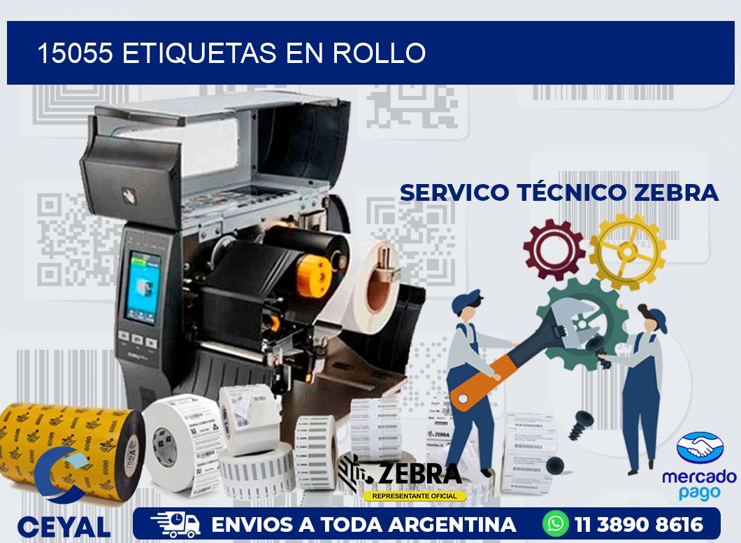 15055 ETIQUETAS EN ROLLO