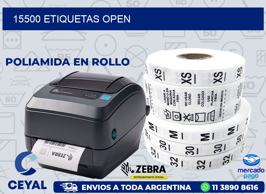 15500 ETIQUETAS OPEN